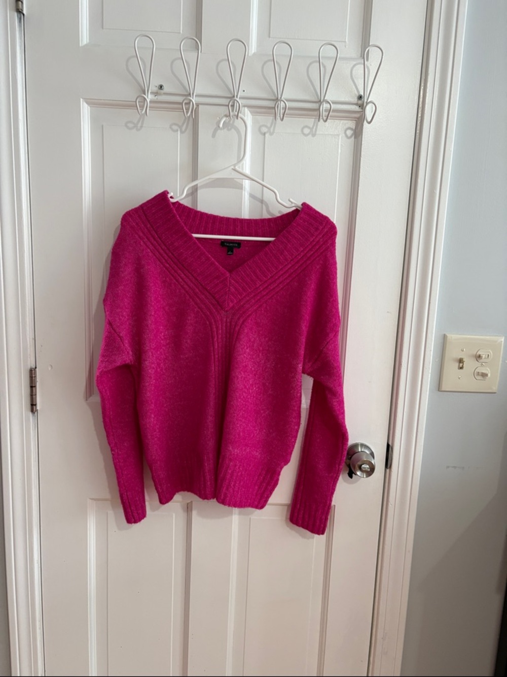 Talbots Hot Pink V-Neck Sweater